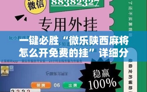 一键必胜“微乐陕西麻将怎么开免费的挂”详细分享装挂步骤