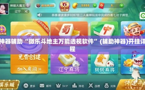 实测神器辅助“微乐斗地主万能透视软件”(辅助神器)开挂详细教程